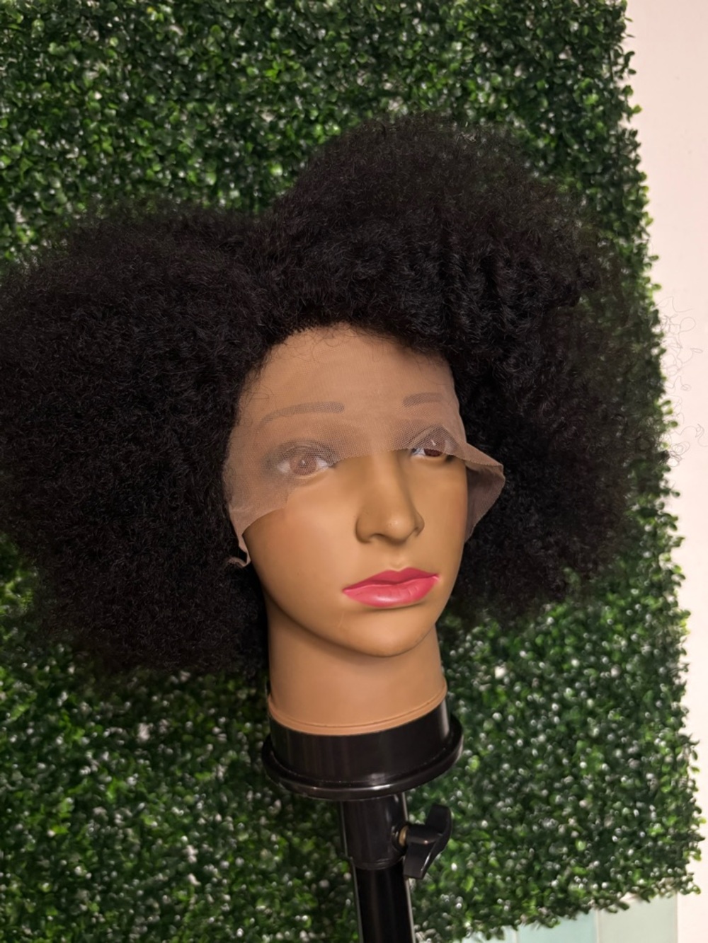 Afro human hair Lace Front Wig - Natural Kinky Curly Style 13x1 inch - Picture 3 of 5